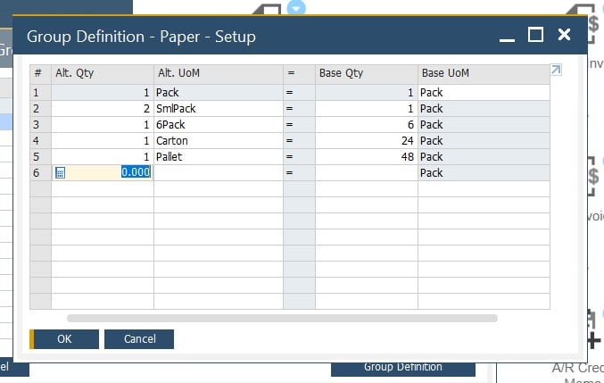 sap business one item master data