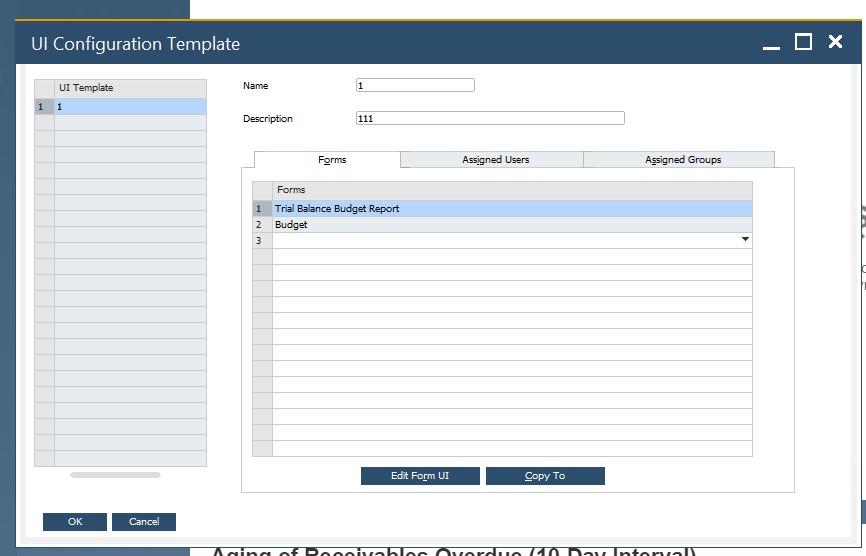 sap business one interface, navigation, customization