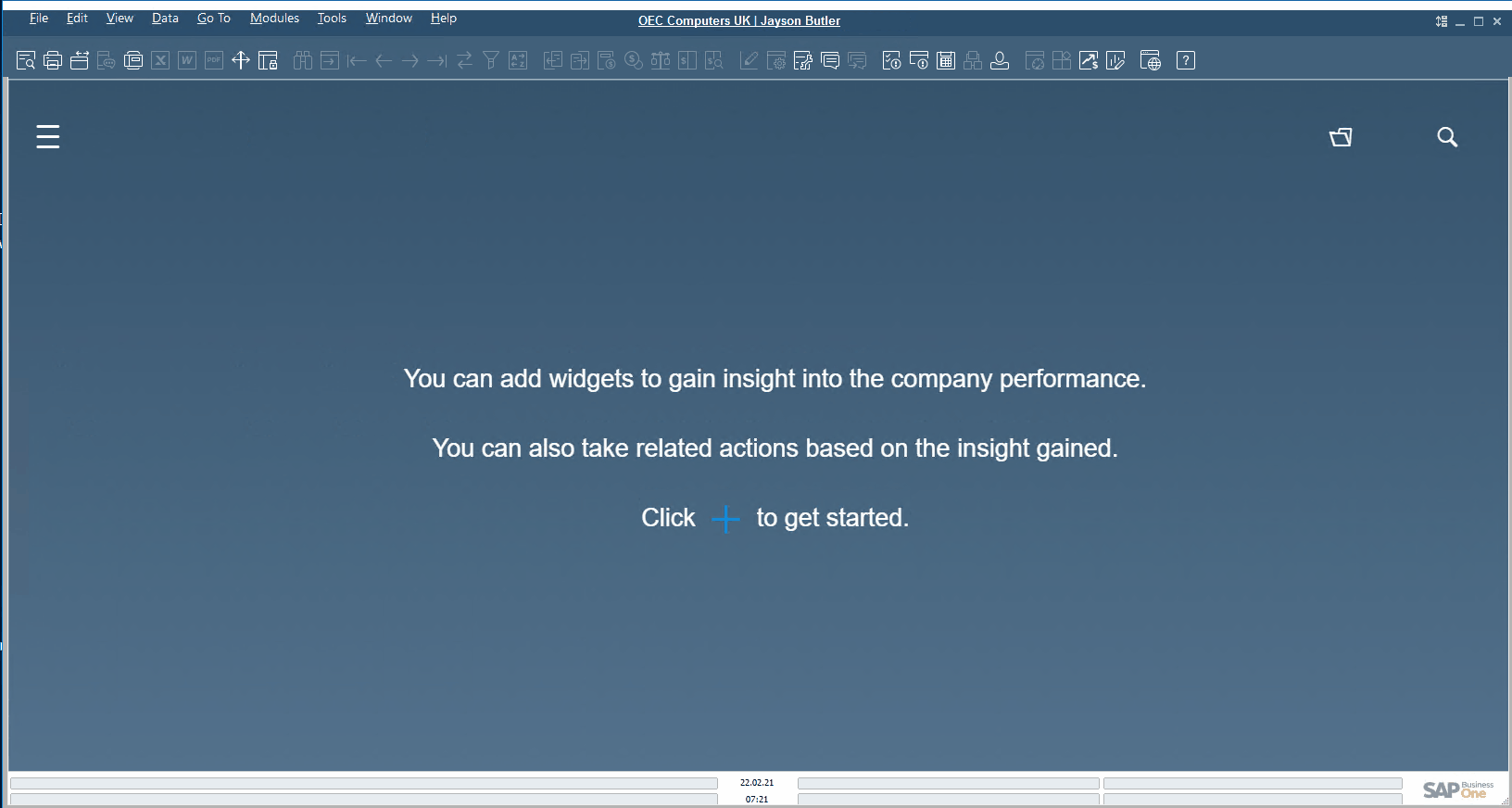 sap business one interface, navigation, customization