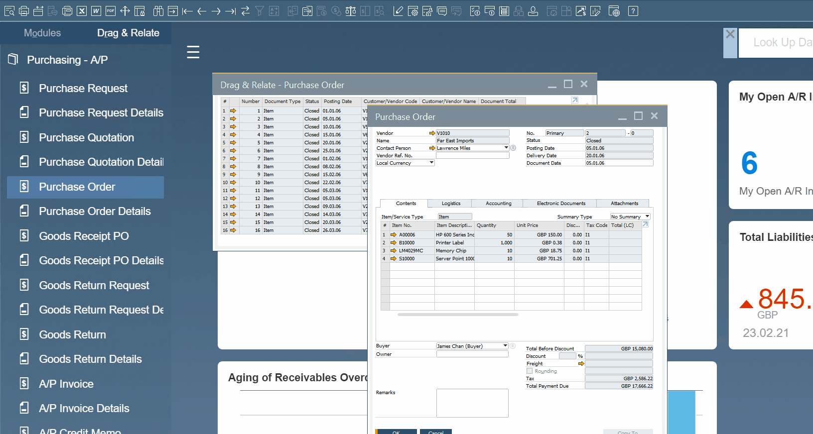 sap business one interface, navigation, customization