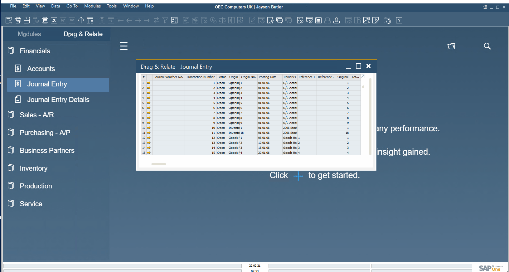 sap business one interface, navigation, customization