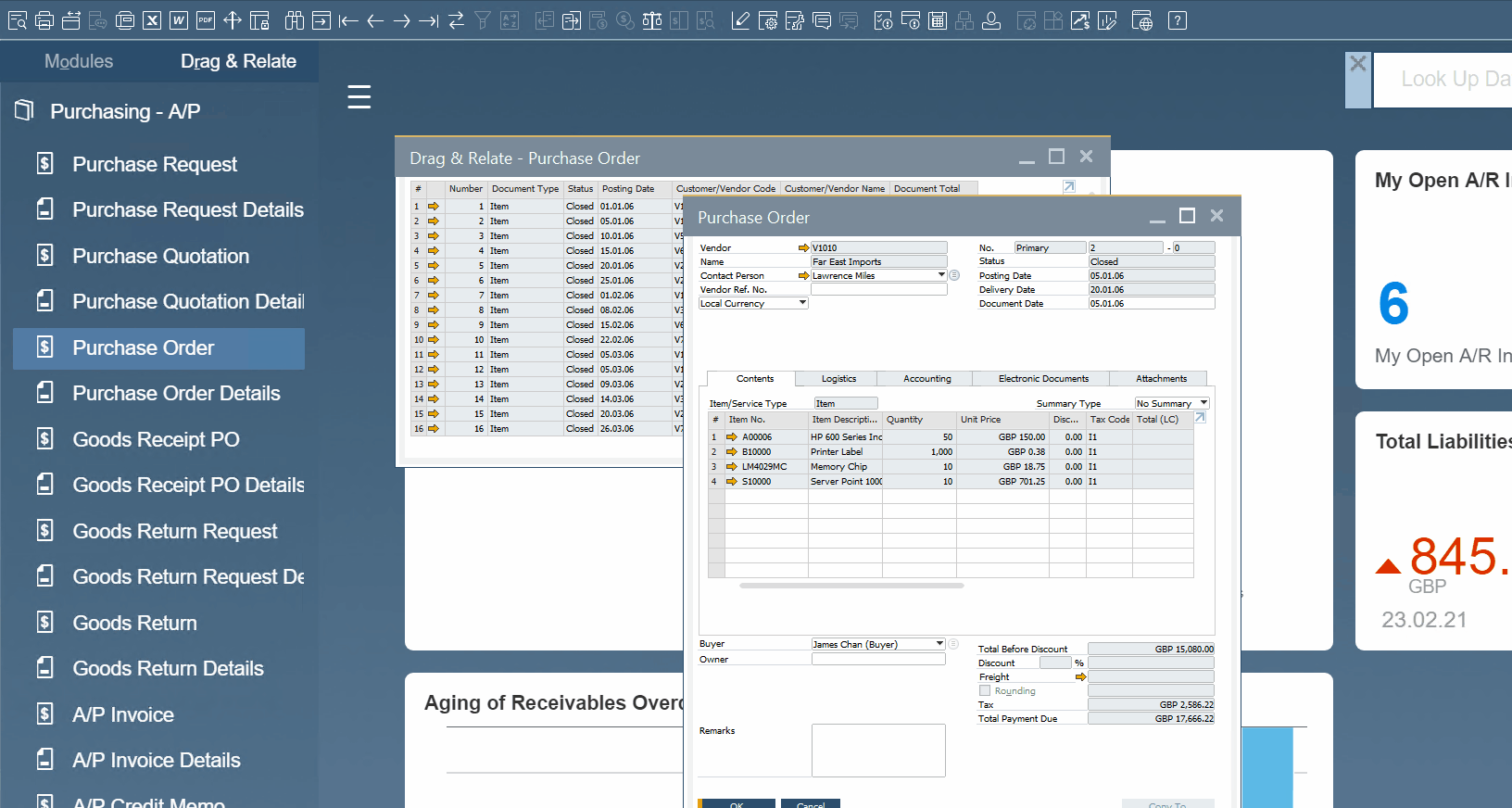 sap business one interface, navigation, customization