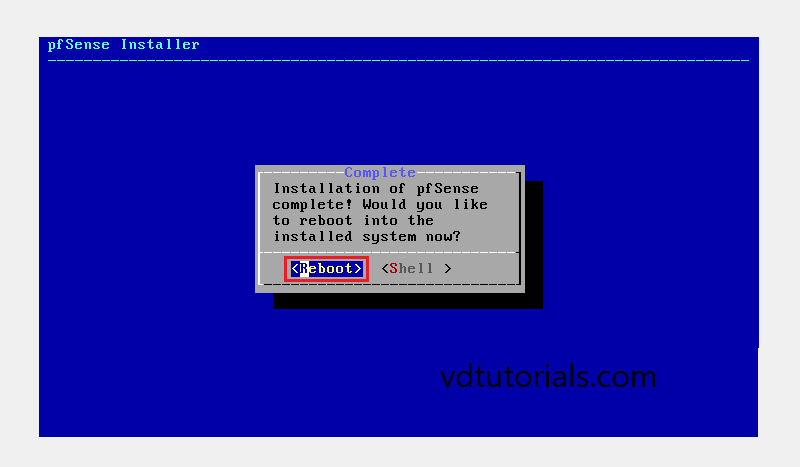 Install pfSense 2.6.0 Firewall