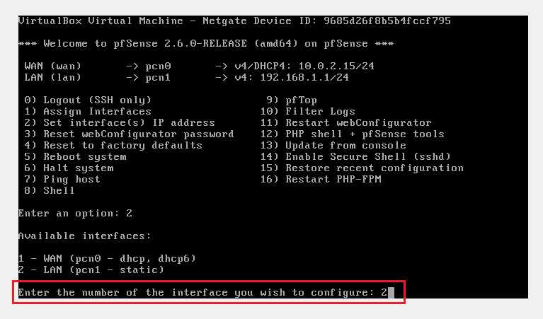 Install pfSense 2.6.0 Firewall