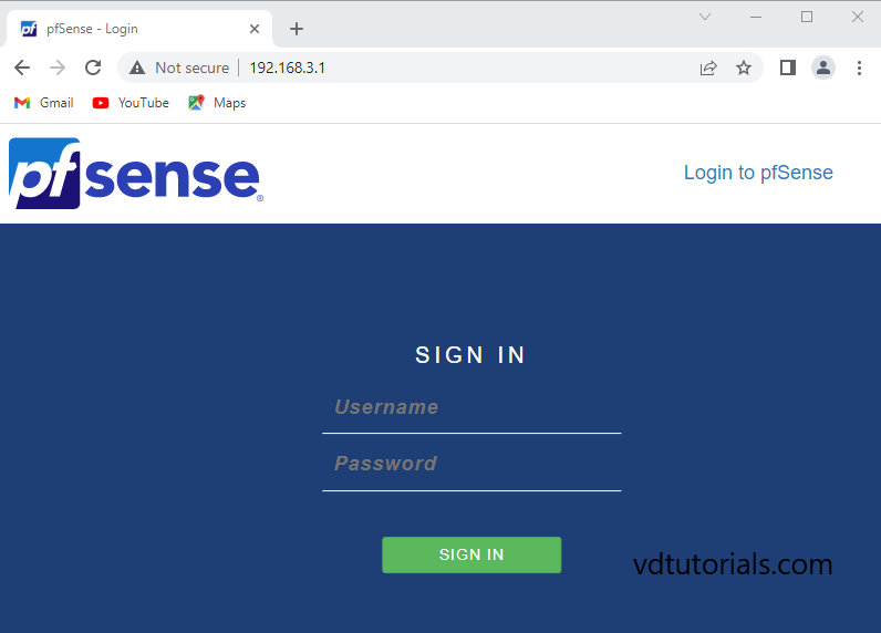 Install pfSense 2.6.0 Firewall